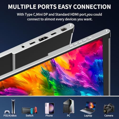 Magedok OLED Portable Monitor- 4K Portable Laptop Display 16 Portable Gaming Monitor 100% DCI-P3 HDMI/USB-C External Screen for Laptop Phone/Switch/Xbox 5