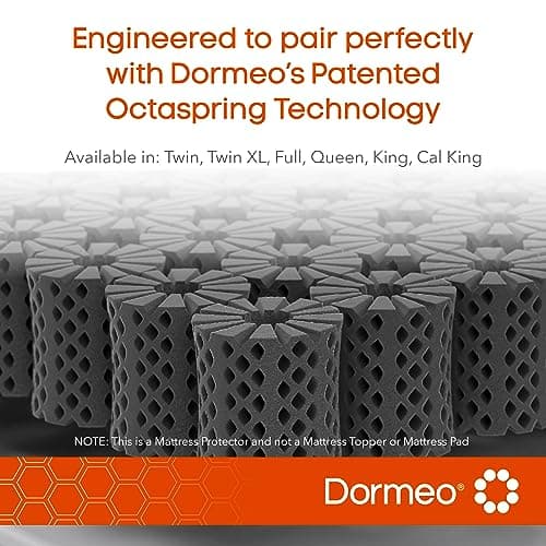 Dormeo Premium Mattress Protector, Full, with Cooling Technology, Waterproof, 75” L x 54” W x 18” H 8