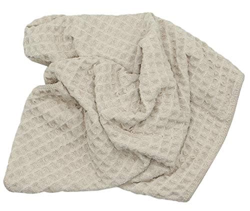 VeraSong Waffle Weave Absorbent Kitchen Dish Towels - Thick Microfiber 16Inch x 24Inch 3 Pack Khaki 5