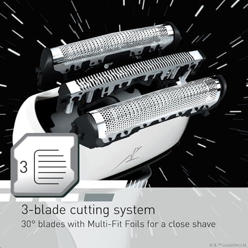 Panasonic Electric Shaver, Special Edition Star Wars Stormtrooper Design, Wet Dry Men’s Shaver with 3-Blade Cutting System and Pop-Up Trimmer - ES-SWLT2W 5