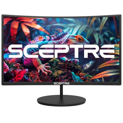 New! Sceptre Curved 24-inch Gaming Monitor 100Hz 1080p R1500 98% sRGB HDMI x2 VGA Build-in Speakers, VESA Wall Mount Machine Black 2026 (C248W-1920RN Series)