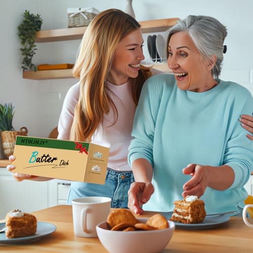 Butter Dish With Lid For Countertop-Ceramic Butter Dish with Knob Handle-Dishwasher Safe Butter Keeper&Serving Tray,Large Storage Keeper Holder for Kitchen-Elegant Gift for Women,Mothers,Housewarming 8