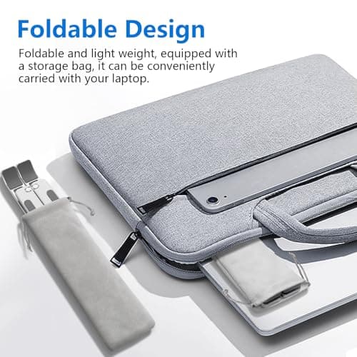 Sopholid Laptop Stand for Desk, Aluminum Metal MacBook Stand，Computer Riser for Desk, Portable Foldable Adjustable Notebook Holder, Compatible with 10-15.6 Inch Laptops, iPad, Silver. 7