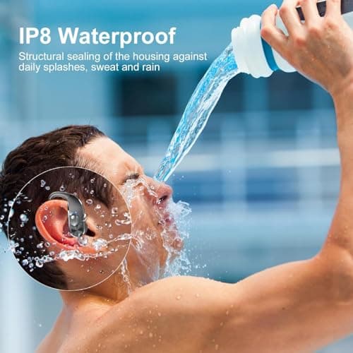 Ear buds Wireless Bluetooth Earbuds 2025 NEW Bluetooth 5.3 Sport Headphones 68Hrs Playtime with LED Display Powerful Bass Over Ear Earphones with Earhooks IP7 Waterproof USB C for Gym/Running 7