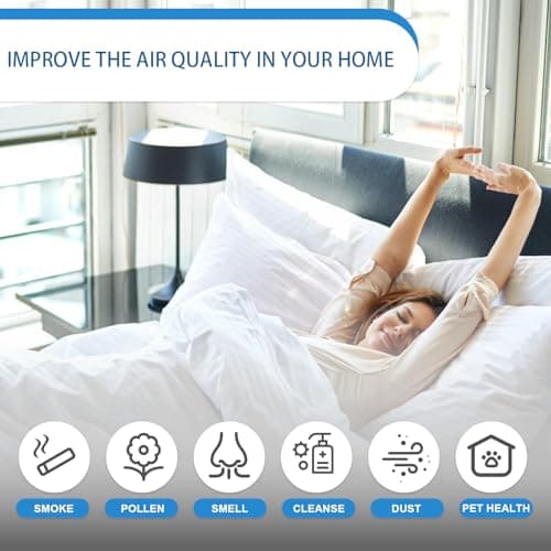 Air Freshener（Black） - for Home, Bedroom, Office and Warehouse - Essential Oil Aroma Diffuser with LED Color Night Light and Soothing Water Flow Sound - for Pets and Smokers. 6