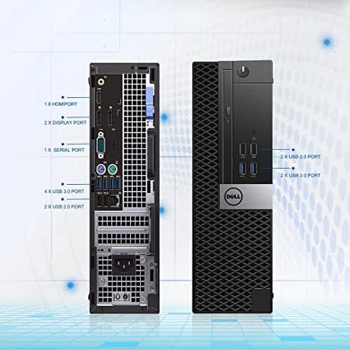 Dell OptiPlex 7040 SFF Desktop Computer PC Intel Quad Core i7-6700 3.20GHz AX200 Built-in WIFI 6 Bluetooth 32GB DDR4 New 1TB NVMe M.2 SSD 2TB HDD HDMI Wireless Keyboard & Mouse Windows11 Pro (Renewed) 7