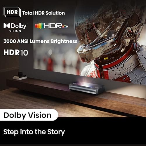 Hisense PX3-PRO Ultra Short Throw Triple Laser Projector, 4K UHD, 80” – 150”, 3,000 Lumens, 3000:1 Contrast, Dolby Vision & Atmos, IMAX Enhanced, 240 High Refresh Rate, Google TV, Designed for Xbox 15