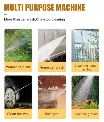 Cordless Car Washer for Dewalt 20V Battery DCB206, 900 PSI Handheld High-Pressure with 6in1 Nozzle for Car Cleaning Replace for DCPW550B(Battery Not Included) 6