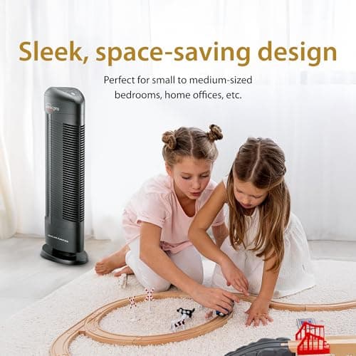 Ionic Pro Turbo (TA550) Ionic Air Purifier Tower for Home, Quiet Ionic Filterless Design, Covers Up to 500 Sq. Ft., Removes Odors, Smoke, Dust, and Allergens – Black 7