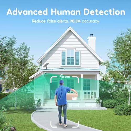 winees Solar Security Cameras Wireless Outdoor, 2.5K 2.4/5GHz Wi-Fi6 Camera for Home Security, Motion Detection, Siren, SD Card/Cloud Storage, Siren, 2-Way Talk, Compatible with Alexa 7