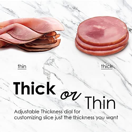 Elite Gourmet EMT-625B Ultimate Precision Electric Deli Food Meat Slicer Removable Stainless Steel Blade, Adjustable Thickness, Ideal for Cold Cuts, Hard Cheese, Vegetables & Bread, 7.5”, Black 7