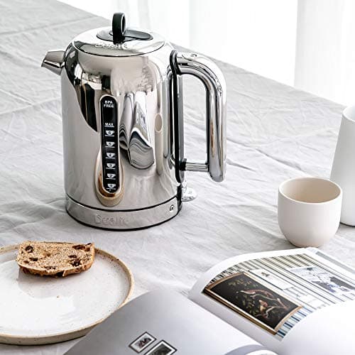 Dualit Classic Kettle - Polished Stainless Steel with Black trim- Quiet boiling kettle - 90 Second Boil Time - 1.7L Capacity, 1.5kW 6