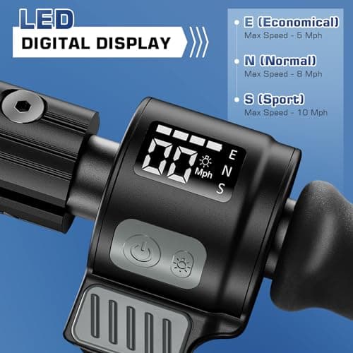 Caroma Electric Scooter for Kids Ages 8-12, 150W Foldable Kids Electric Scooter, Max 7 Miles & 10 Mph, LED Display, Colorful Lights, Adjustable Height, Lightweight Electric Scooter for Kids Teens 5