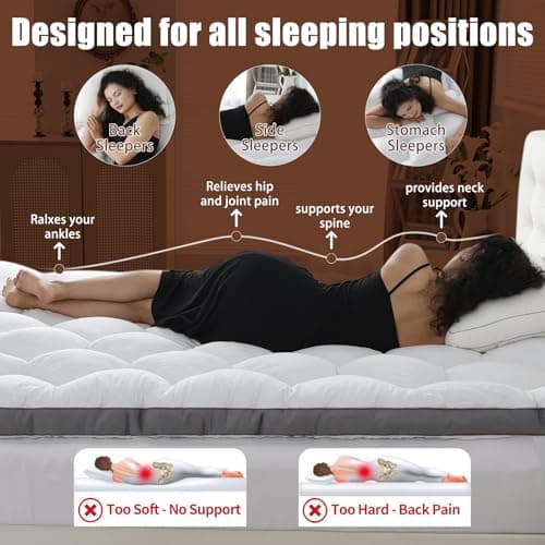 WhatsBedding 4 Inch Memory Foam Mattress Topper King, Extra Soft Pillow Top Mattress Topper with Breathable Air Mesh Sides, Fluffy Shredded Memory Foam Filled & Thicked Down Alternative-Lined 8