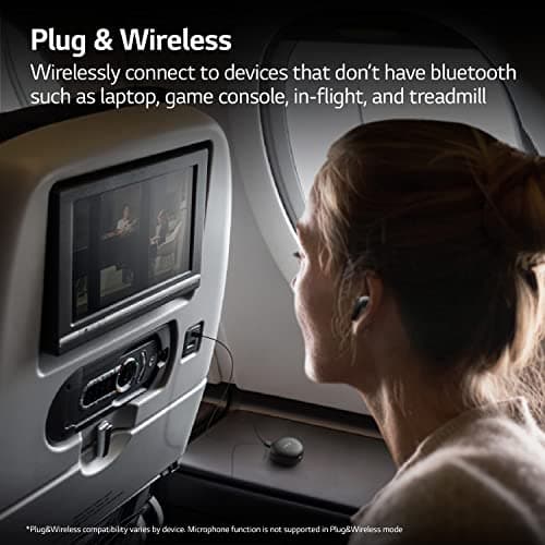 LG Tone Free FP9 - Active Noise Cancelling Wireless Bluetooth Earbuds with Plug & Wireless, Comfort and Sleek Fit, UVnano Charging Case, IPX4, 24hrs Battery, Black 5