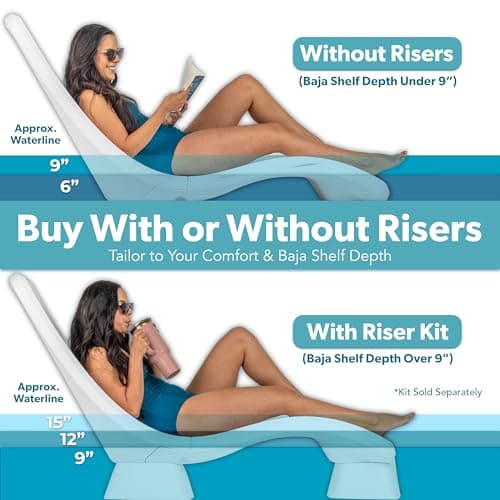 GoSports Coast Modern in Pool Lounge Chair - Waterproof & Weighted Chaise Lounger - Outdoor Pool Furniture for Patio or in Baja Shelf 5