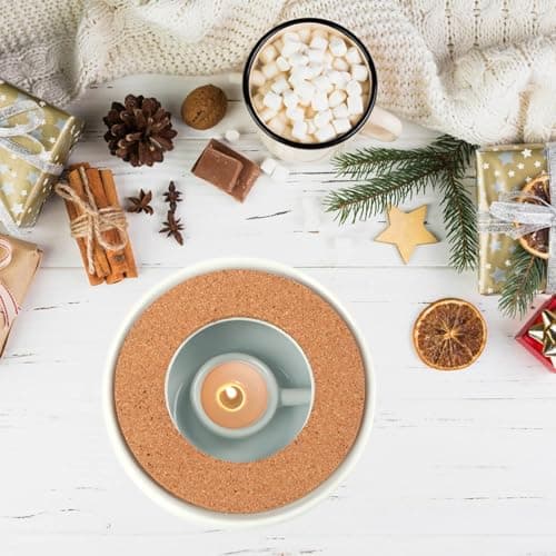 KAYCROWN Teapot Warmer, Ceramic Tea Warmer for Teapot, Tealight Warmer with Tealight Holder for Heating Coffee Milk Tea Warmer, Teapot Heater (White) 6