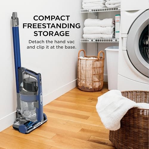 Shark Cordless Vacuum Cleaner with HEPA Filter, Lightweight, Portable, Rechargeable, Powerful Pet Hair Pickup, Removable Handheld, Crevice Tool, Dusting Brush, 50-min Runtime, Blue, IZ363HT 9