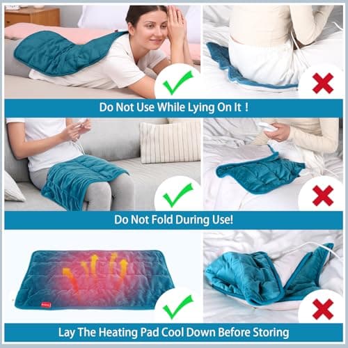 Comfytemp Weighted Heating Pad for Back & Period, FSA Eligible Electric Heat Pad, Birthday Gifts for Women Men Mom Dad & Mother Day Gift, 2.2 lb HSA Neck Shoulder Heated Pad, 2H Auto-Off, 12x24 8