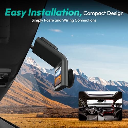 BOTSLAB 2.5K Front Dash Cam, 170° Wide Angle Car Camera Front, Color Night Vision, Built in WiFi GPS, 24/7 Parking Mode, WDR, Emergency and Loop Recording(No SD Card) 6