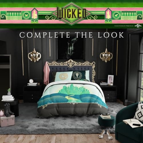 Wicked Elphaba and Glinda Beauty Silky Satin Standard Pillowcase Cover 20x30 for Hair and Skin, (Officially Licensed Product) 5