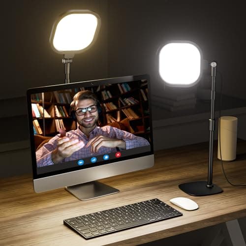 Zoom Lighting for Computer, Adjustable Desk Lighting for Video Calls, 30 Light Modes Video Conference Light, Desk Ring Light with Stand for Webcam, Meetings, Live Stream, Home Office. CRI 97.8 9