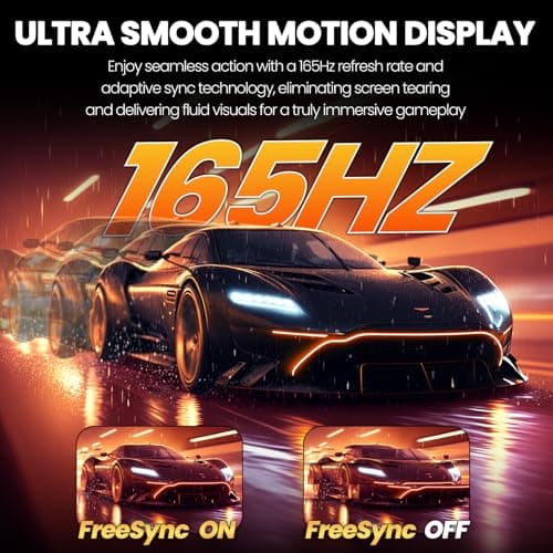 CRUA 34'' White Gaming Monitor, 165HZ/144HZ, WQHD(3440x1440P) IPS UltraWide Screen Computer Monitors with Built-in Speakers, Supports FreeSync, 120% sRGB, HDMI 2.0 & DP 1.4, Wall Mountable Installs 4