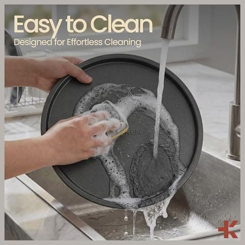 Bakken Swiss Pizza Tray Set 3-Piece – Gray Coating, Non-Stick, Round Steel Pizza Pans - Dishwasher Safe, Premium Bakeware for Home Cooking 7