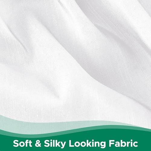 Biscaynebay Wrap Around Bed Skirts for Queen Beds 15" Drop, White Adjustable Elastic Dust Ruffles Easy Fit Wrinkle & Fade Resistant Silky Luxurious Fabric Machine Washable 7