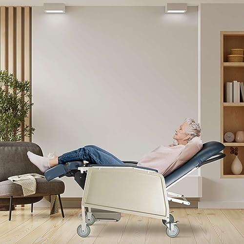 Bariatric Medical Recliner Chairs for Elderly - Geri Chair Recliner with Wheels, Tray, and Elevating Legrests for Seniors - 500 lbs Weight Capacity 8