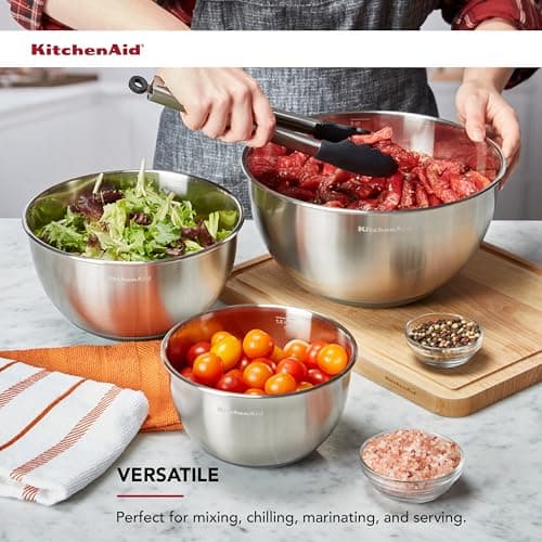 KitchenAid Stainless Steel Mixing Bowls, Set Of 3 3
