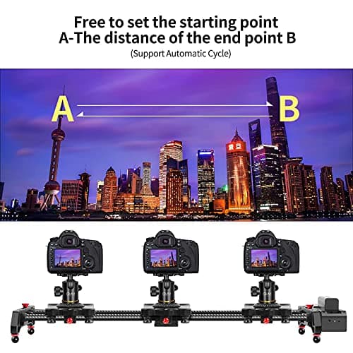 GVM Motorized Camera Slider,31" Wireless Carbon Fiber Dolly Rail Camera Slider with APP Control, Motorized Time Lapse and Video Shot Follow Focus Shot and 120 Degree Panoramic Shooting 5