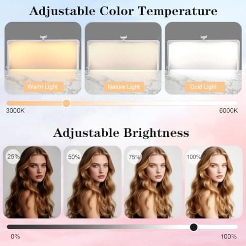 Ciyebst Nail Tech Lamp for Desk, 34 in Large Half Moon Light with Phone Holder, 48W Brightness Adjustable Lash ARC Light for Manicure, Tattoo, Spa, Salon, 3000K-6000K LED Manicure Lamp 2