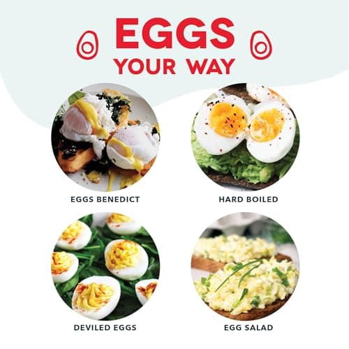 DASH Rapid Egg Cooker: 7 Egg Capacity Electric Egg Cooker for Hard Boiled Eggs, Poached Eggs, Scrambled Eggs, or Omelets. 8