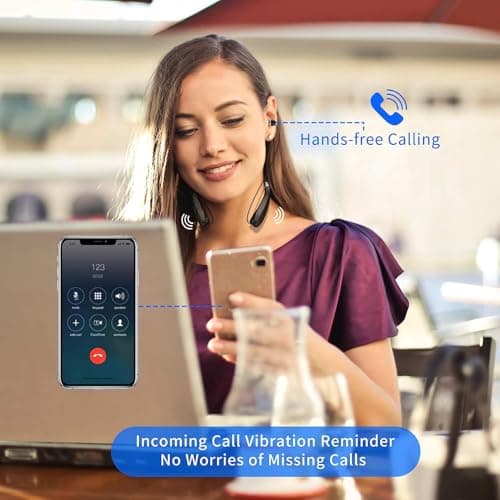 AMORNO Foldable Bluetooth Headphones Wireless Neckband Headset with Retractable Earbuds, Sports Sweatproof Noise Cancelling Stereo Earphones with Mic 5