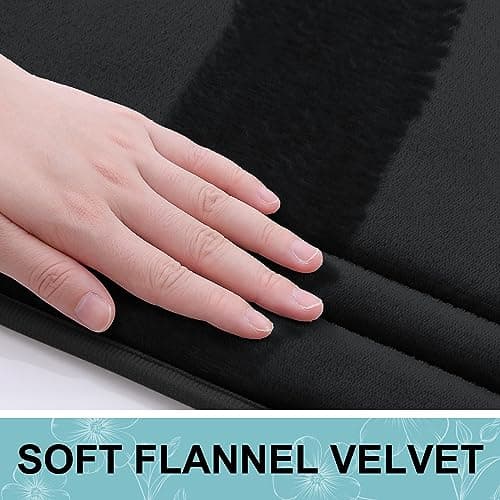Grandaily Memory Foam Bath Mat Rug 24x16, Ultra Soft, Non-Slip and Absorbent Bathroom Rugs, Machine Wash Dry, Comfortable Bath Carpet for Bathroom Floor, Tub and Shower, Black 3