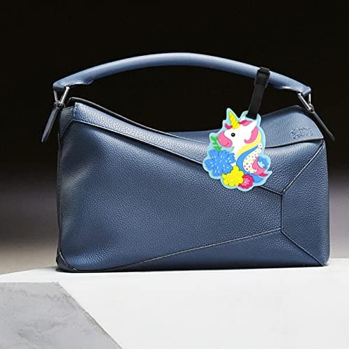 Unicorn Luggage Tag - Colorful Luggage Tag for Travel Women,Funny Blue Kids Backpack Suitcase Tag Cute Clear,Name ID Identifier Durable 5