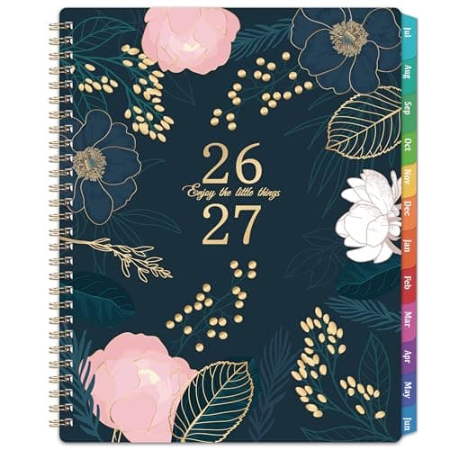 Planner 2026-2027 - Academic Planner 2026-2027, July 2026 - June 2027, Weekly & Monthly Planner, 8'' x 10", Calendar Planner, Colorful Monthly Tabs, Twin-wire Binding, Back Pocket, Holidays