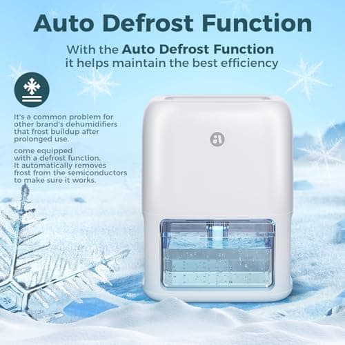60 OZ Dehumidifiers for Home, Dual-Semiconductor Quiet Dehumidifier with Timer Sleep Mode Auto-Off 7 Colors Light Portable Small Dehumidifiers for Bathroom, Cloakroom, RV 6