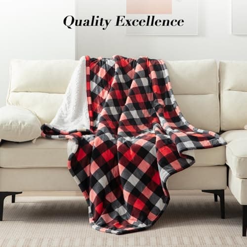 Westinghouse Electric Throw Heated Throw Blanket Soft Flannel & Sherpa Heating Blanket with 6 Heating Levels 2-10 Hours Auto-Off, Fast Heating & Overheat Protection Machine Washable, Red 50x60 Inches 8