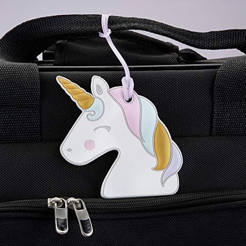 Kate Aspen 18181NA Decorative Unicorn Luggage, Suitcase/Bag Tag fairy lights 0 White, pink, purple, blue, gold 5