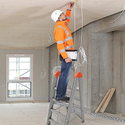 APARECIUM Aluminum Foldable Twin Front 4-Step Ladder, Compact Step Stool with Wide Anti-Slip Pedal, Portable, 330lb Capacity 7