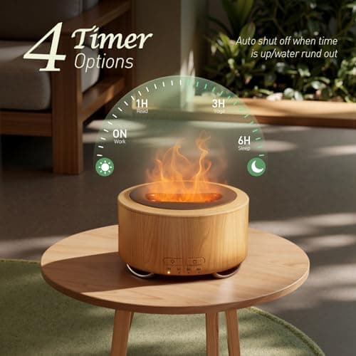 Emochies Aroma Diffuser for Office: 500ML Essential Oil Diffuser for Hotel Home Yoga Room, Humidifier with 9 Colors LED Night Light for Kids/Women Home Relaxation, Lemon Yellow 5