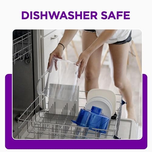 PUR 11-Cup Water Pitcher, 1 Genuine PUR Filter, Cleaner, Great-tasting Water, Dishwasher Safe, Powerful Filtration, Filter Change Light Indicator, LockFit Cap Design - White 7