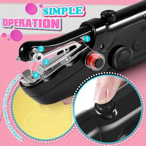 Tilibra Handheld Battery Operated Stitching Machine with USB Cable - Portable Sewing Machine for Beginners - Fast Stitch, Ideal for DIY, Home, Travel 5