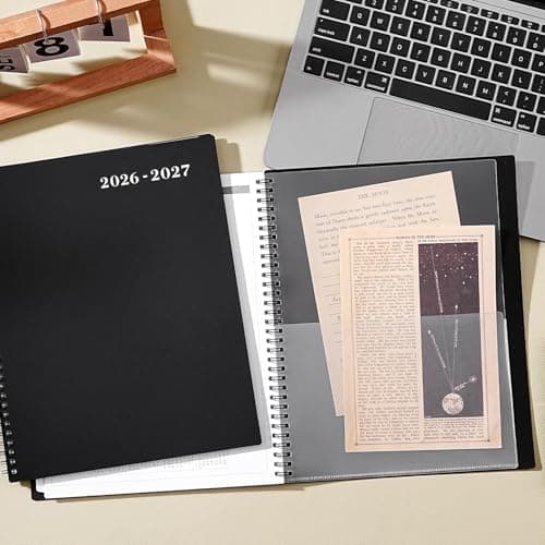 Monthly Planner 2026-2027 - JUL 2026 - DEC 2027 Planner/Calendar,18 Monthly Planner with Contacts & Passwords, 8.5" x 11" Planners 2026-2027, Colorful Tabs, Thick Paper, Black 7