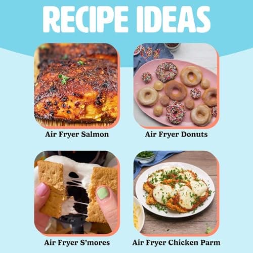 Tasty Personal Air Fryer, Healthier Meals in Minutes, Adjustable Temp Control up to 400°F, Easy-to-Use Design, Nonstick Basket and Tray Made without PFAS, PFOA, PFOS & PTFE, 900 Watts, 2-Quart, White 6