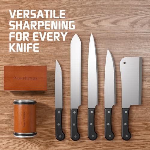 Northmas Rolling Knife Sharpener, Diamond Knife Sharpener Kit for Kitchen Knives, Offers 15 & 20 Degree Sharpening for Different Knives, Includes A Stainless Steel Pad for Small Knives Sharpening 7