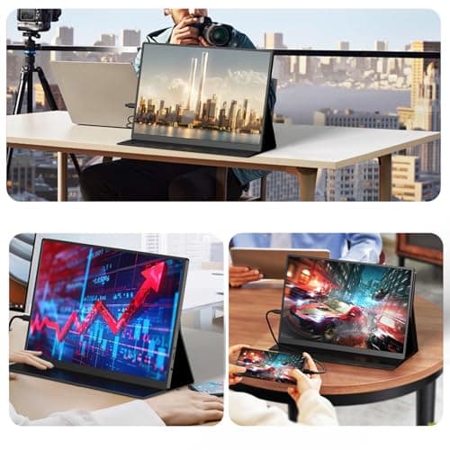 AYY 16" 2.5K 120Hz Portable Monitor, 2560x1600 HDR IPS Display, QHD 100% sRGB, USB-C & HDMI, Eye Care External Second Screen, for Laptop/PC/Phone/PS4/5/Xbox/Switch 8