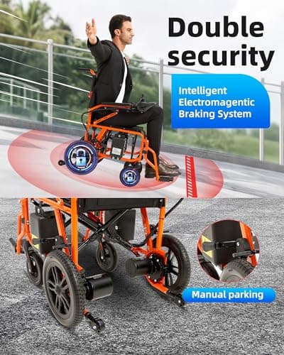 [2025 Upgrade] HASSKY Electric Wheelchairs for Adults Electric Chair Lightweight Foldable All Terrain Motorized Wheelchair for Seniors Compact Portable Airline Approved 6